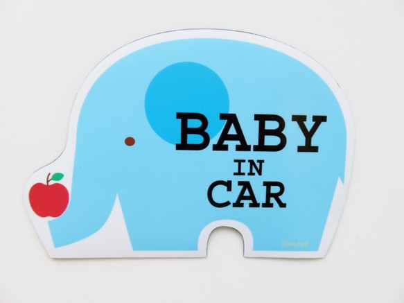 車用マグネット baby in car 「ぞうさん」ベビーインカー 1枚目の画像