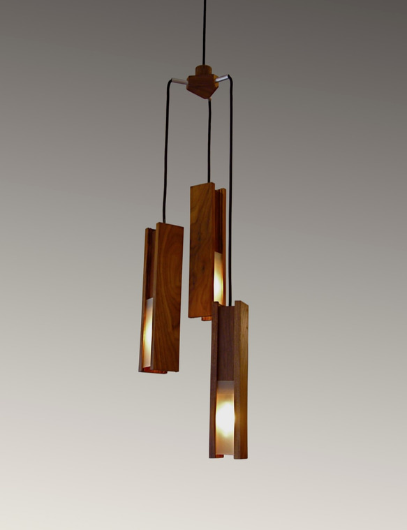 ツーアースリー ファロスペンダントランプ3連 ウォールナット 受注生産品 pharos pendant lamp 3連 シーリングライト・ペンダントライト