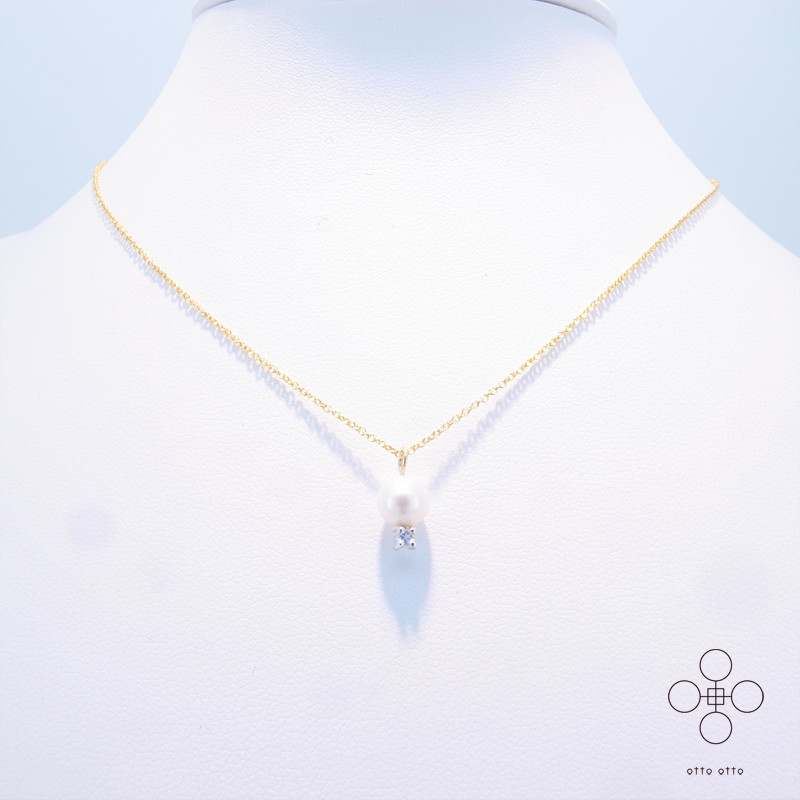 otto otto  ネックレス 淡水パールa ロイヤルムーンストーン