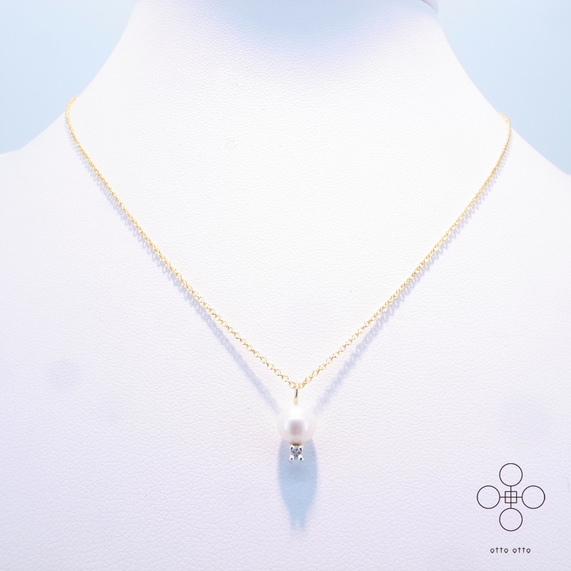 otto otto  ネックレス 淡水パールc モルガナイト
