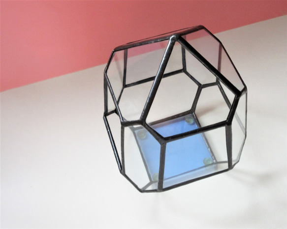 S様専用作品　ステンドグラスのテラリウム・卵型 4枚目の画像