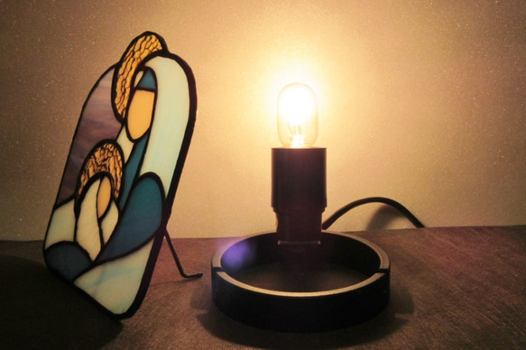 聖母子のパネルライト 5枚目の画像