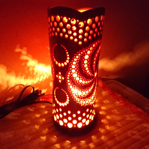 竹製 フロアスタンド「曼陀羅」銀河I-2 竹あかり ランプシェード 灯り