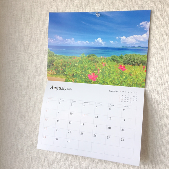 【あなただけのカレンダー】完全オーダーメイド・2021年 OKINAWA壁掛けカレンダー【mizuphotoオリジナル】 2枚目の画像
