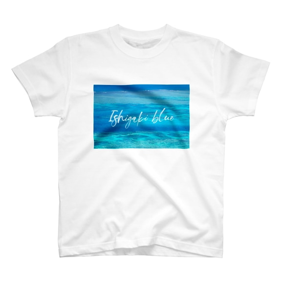 【送料無料】Ishigaki blue Tシャツ【ホワイト/ブラック】 2枚目の画像