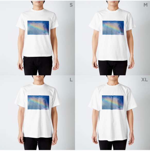 ・Rainbow carrying happiness Tシャツ【沖縄×偉人の名言】 3枚目の画像