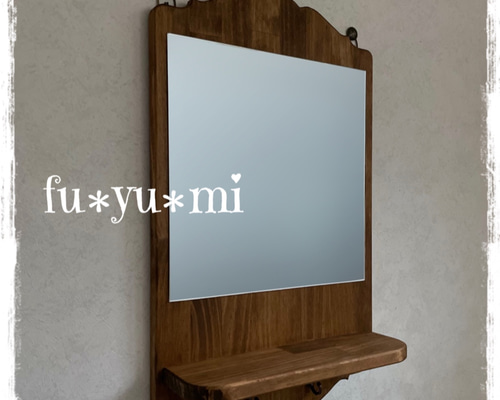 カントリー調・壁掛け単面鏡 ドレッサー・ミラー・鏡台 fu*yu*mi 通販