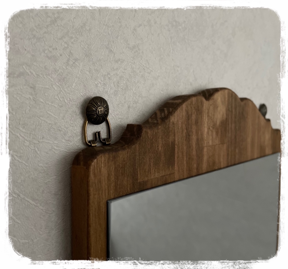 カントリー調・壁掛け単面鏡