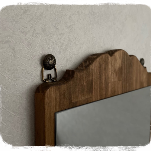 カントリー調・壁掛け単面鏡 ドレッサー・ミラー・鏡台 fu*yu*mi 通販