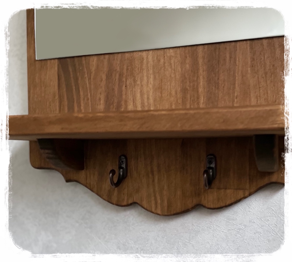 カントリー調・壁掛け単面鏡