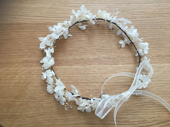 もこもこボリュームタイプこども用花冠 3枚目の画像