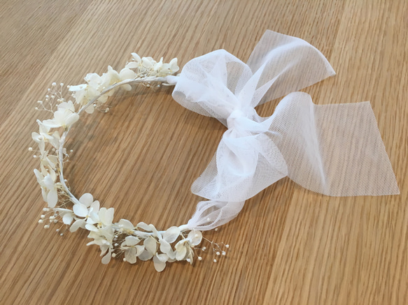 ベビー赤ちゃん用 花かんむりカチューシャ 1枚目の画像