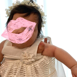 ベビー赤ちゃん用 花かんむりカチューシャ 6枚目の画像