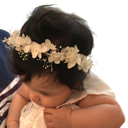 ベビー赤ちゃん用 花かんむりカチューシャ 9枚目の画像