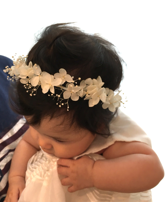ベビー赤ちゃん用 花かんむりカチューシャ 9枚目の画像