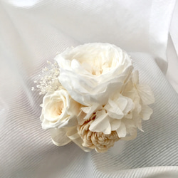 コサージュプリザーブドフラワー  White 4枚目の画像