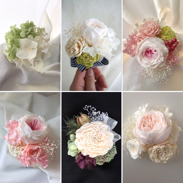 コサージュプリザーブドフラワー  White 6枚目の画像