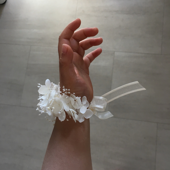 リストレット プリザーブドフラワー white キッズ 4枚目の画像