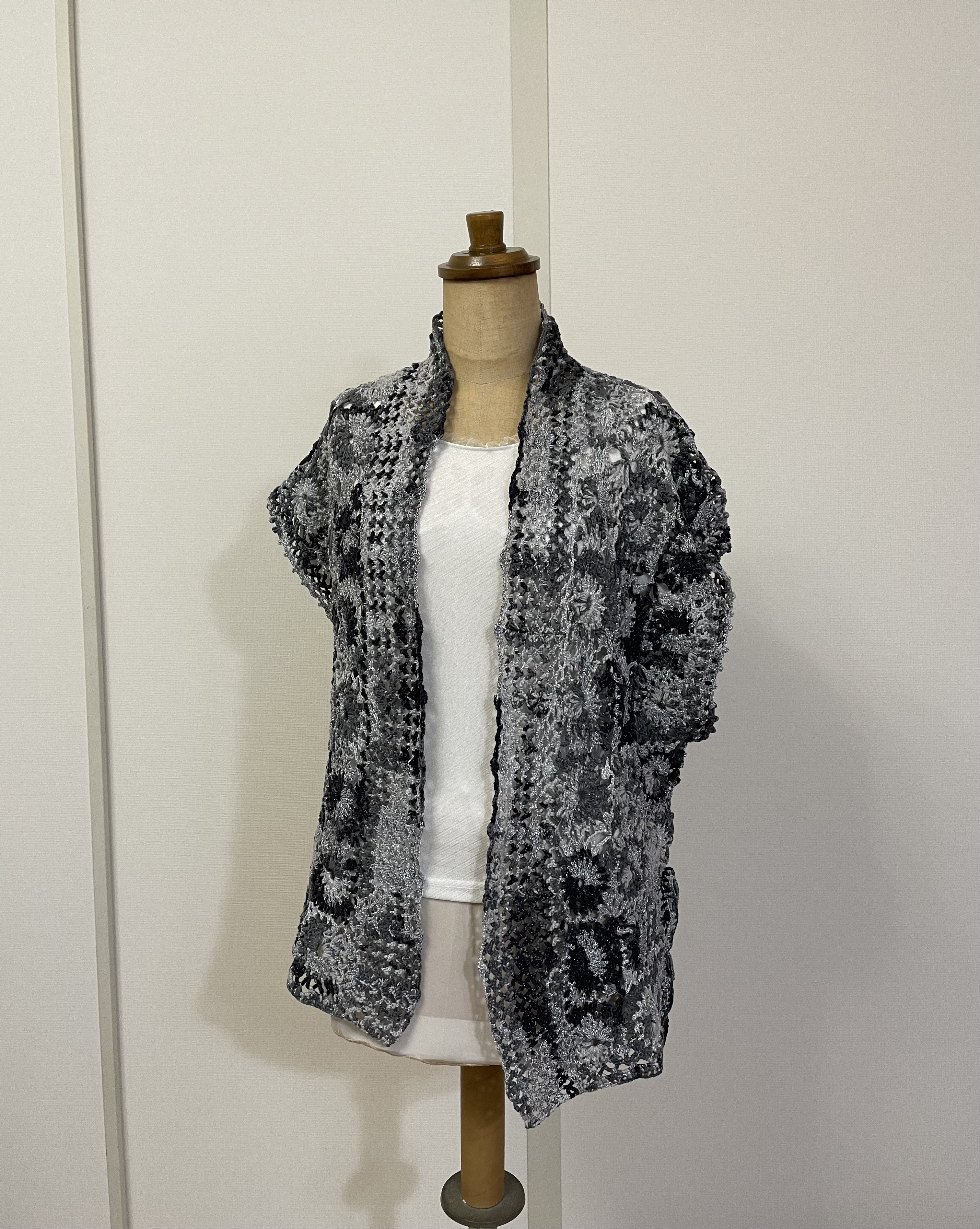 手編み　ニット・ベスト