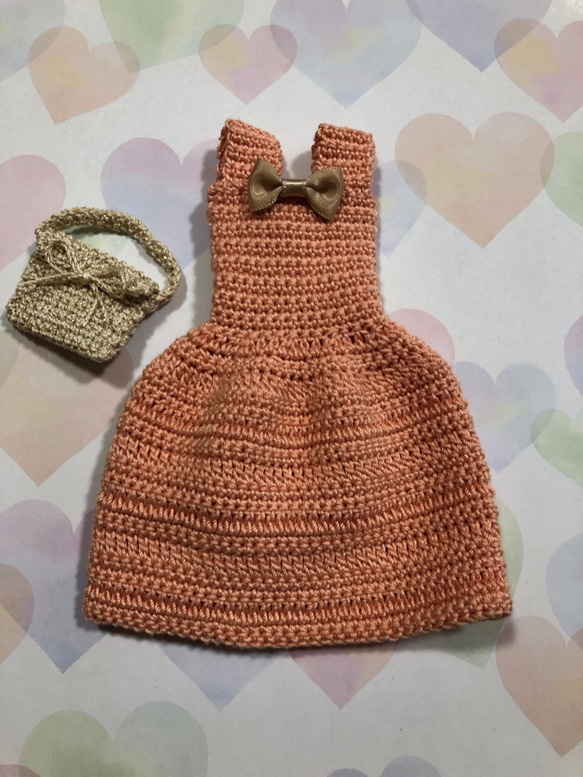 リカちゃん洋服ニットワンピース＆ニットバッグのセット その他人形 M  