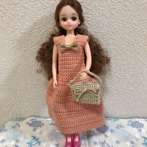 リカちゃん洋服ニットワンピース＆ニットバッグのセット その他人形 M  