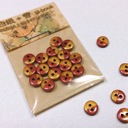直径４mm＊金＋銅色の小さなボタン（ツートンカラー） 1枚目の画像