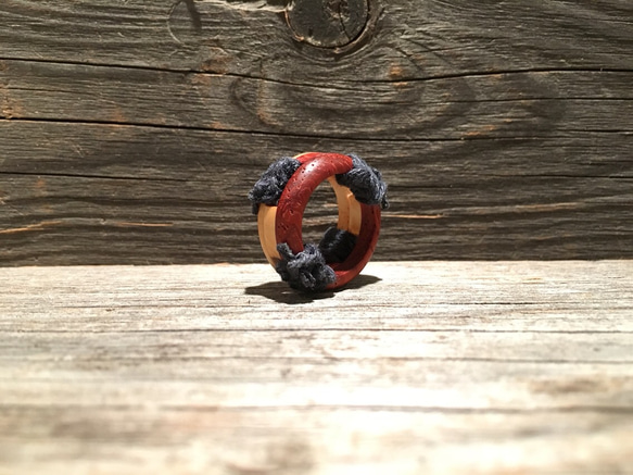和風ウッドリング(木の指輪) 2枚目の画像