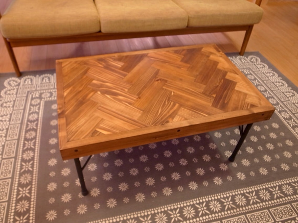 購入価格8万以上 ヘリンボーン センターテーブル 90×60 おしゃれで便利