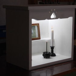 ペットメモリアルボックス・仏壇・LEDライト付き 2枚目の画像
