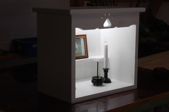 ペットメモリアルボックス・仏壇・LEDライト付き 2枚目の画像