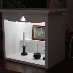 ペットメモリアルボックス・仏壇・LEDライト付き 3枚目の画像