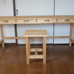 【値下げ】★ハンドメイド アンティーク調 作業台 長机 幅150cm ホワイト 机・デスク のおすすめ人気通販｜Creema(クリーマ) 国内最大の