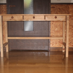 ワークデスク 作業台 引出し2杯 アンティーク テーブル90㎝ 机・デスク