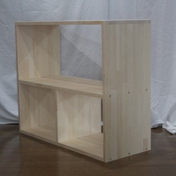 ウォルナット】脚付き3段カフェラック アンティーク 本棚 ブック