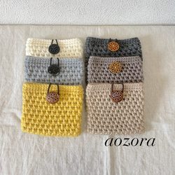 シンプルな手編みミニポーチ♡ ポーチ aozora 通販 11188751｜Creema