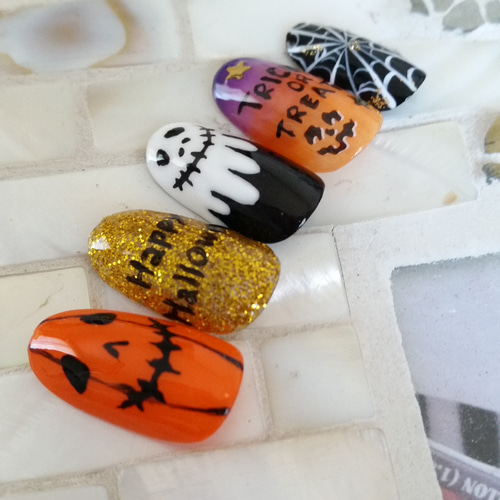 ハロウィンネイル2017♡サイズオーダー ネイルチップ（つけ爪
