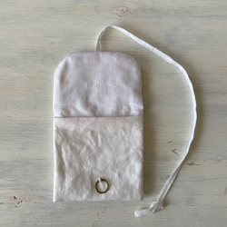 linen pouch　フランス　リネン　ポーチ 2枚目の画像