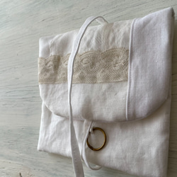 linen pouch　フランス　リネン　ポーチ 3枚目の画像