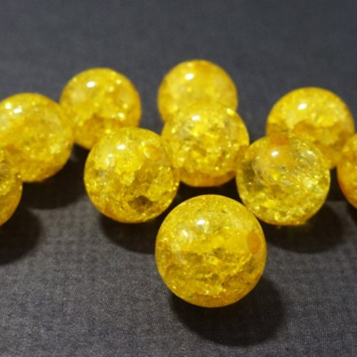 ☆20粒☆8mm○ クラック水晶☆イエロー○天然石 天然石 sanuk 通販