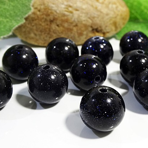 ☆10粒☆紫金石☆10mm○人工石（ブルーゴールドストーン） ビーズ