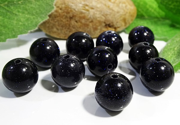 ☆10粒☆紫金石☆10mm○人工石（ブルーゴールドストーン） ビーズ