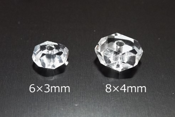 ★20粒★6×3mm★ボタンカット水晶●品質ＡＡ天然石 2枚目の画像