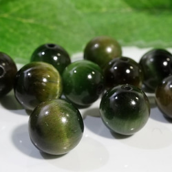 10粒☆ダークグリーンタイガーアイ8mm○天然石 天然石 sanuk 通販