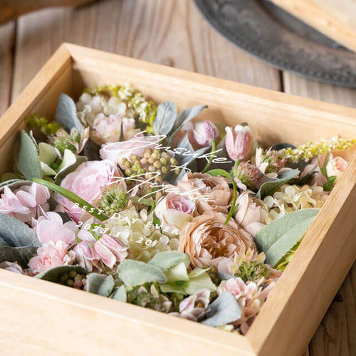 アフターブーケ】 スクエアフラワーボックス Lサイズ ブーケ mille la