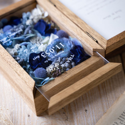 【育兒感謝信】古董藍灰色天然花卉照片盒【家長禮物】【家長禮物】 第5張的照片