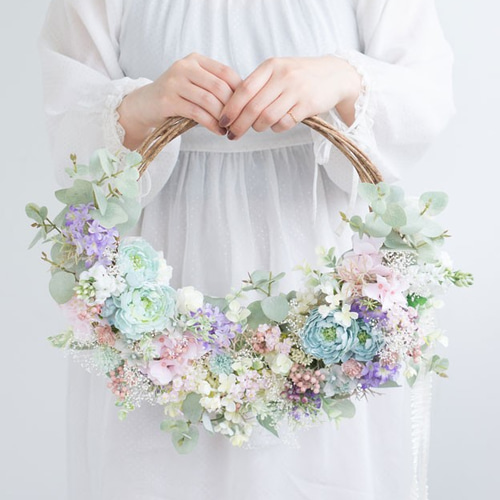 リースブーケ/オーダーメイドブーケ/ブートニアset/ウェディングブーケ