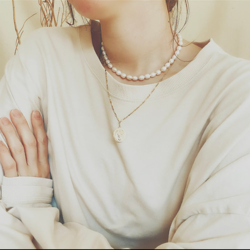 14kgf*パールチョーカーネックレス《パールLsize》 ネックレス 14kgf*パールチョーカーネックレス《パールLsize》 ネックレス