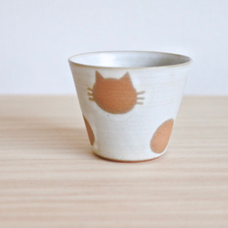 Sobucho·迷你杯貓圓點（白色）有貨 第1張的照片