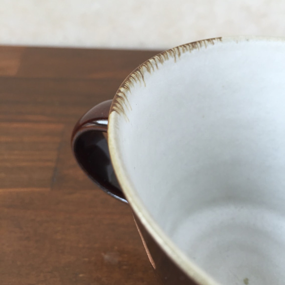 ミニマグ（茶）ねこ水玉【受注制作】 4枚目の画像