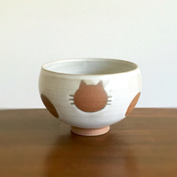 カフェオレボウル（白）ねこ水玉【在庫有】 お椀・ボウル・鉢 こめがま